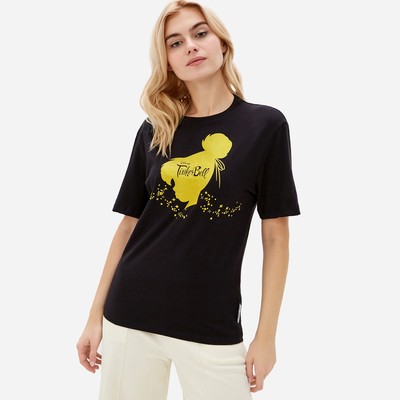 Футболка Tinker Bell Disney, размер 40, чёрная