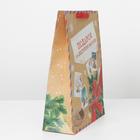 Пакет крафтовый вертикальный «Подарок от Деда мороза», L 31 × 40 × 11.5 см - Фото 3