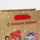 Пакет крафтовый вертикальный «Новогодний сюрприз», MS 18 × 23 × 10 см - Фото 4
