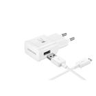 Сетевое зарядное устройство Samsung EP-TA20EWEUGRU, 1хUSB, 2 А, кабель microUSB, белое - Фото 5