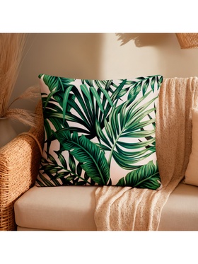 Наволочка декоративная Этель «Тропики» 40×40 см, велюр, 100% п/э