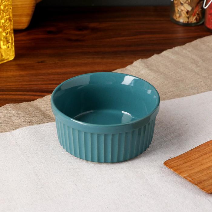 Форма для запекания "Рамекин", изумрудный цвет, керамика, 0.25 л - Фото 1