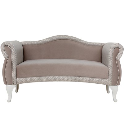 Банкетка со спинкой «Лилия», цвет найс пебел / луиза бежевый