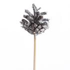 Новогодний декор «Букет серебряных шишек» - Фото 3