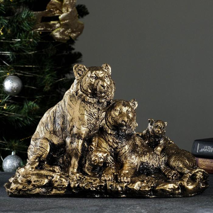 Копилка для денег «Семья тигров», 42×26 см