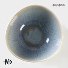 Салатник Magistro Ocean, 300 мл, фарфор, голубой, белый - Фото 2