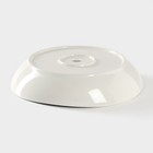 Салатник Magistro Ocean, 900 мл, фарфор, голубой, белый - Фото 3