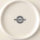 Салатник Magistro Ocean, 900 мл, фарфор, голубой, белый - Фото 6