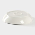 Салатник Magistro Ocean, 900 мл, фарфор, синий, белый - Фото 3