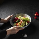 Салатник фарфоровый Magistro Garland, 1250 мл, d=23 см, цвет голубой - Фото 5