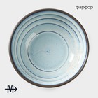 Миска фарфоровая Magistro Garland, 230 мл, d=12 см, цвет голубой - Фото 2