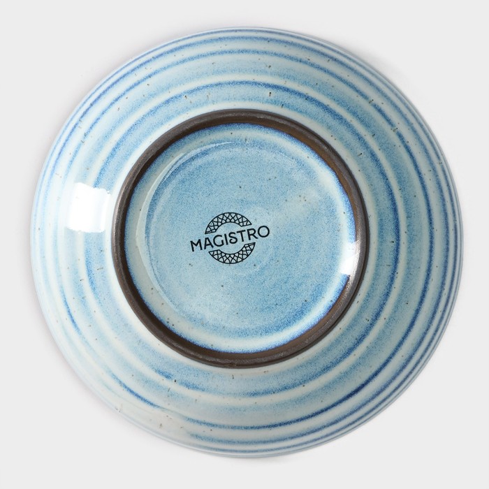 Миска фарфоровая Magistro Garland, 230 мл, d=12 см, цвет голубой - фото 1891089497