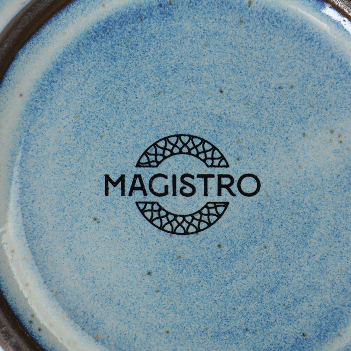 Миска фарфоровая Magistro Garland, 230 мл, d=12 см, цвет голубой - фото 1891089498