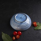 Салатник фарфоровый Magistro Garland, 500 мл, d=16 см, цвет голубой - Фото 4