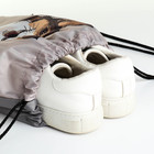 Мешок для обуви на шнурке, цвет серый - Фото 4