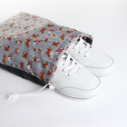 Мешок для обуви, отдел на шнурке, цвет серый - Фото 4