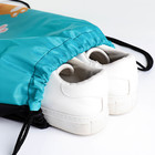 Мешок для обуви на шнурке, цвет бирюзовый - фото 24595771
