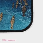 Коврики для ванной и туалета Доляна «Рыбки», 3 шт., 50×80 см, 50×40 см, 40×43 см - Фото 2