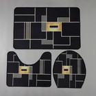 Набор ковриков для ванной и туалета Доляна «Геометрия», 3 шт: 50×80, 50×40, 40×43 см - фото 4760979