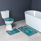 Коврики для ванной и туалета Доляна «Тропический», 3 шт: 50×80 см, 50×40 см, 40×43 см - Фото 7