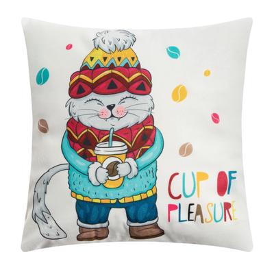 Чехол на подушку Крошка Я Cup of pleasure 40 х 40 см, 100% п/э