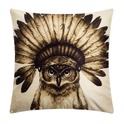 Наволочка декоративная Этель «Сова» 40×40 см, велюр