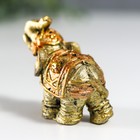 Сувенир полистоун "Маленький слонёнок с розой на попоне" 3,5х4х2 см (комплект 2 шт) - фото 23393568