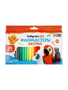 Фломастеры 24 цвета, вентилируемый колпачок, в картонной коробке - Фото 2