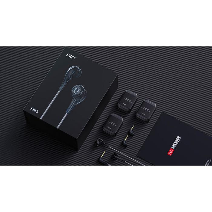 Наушники FIIO EM5, вакуумные, 109 дБ, 32 Ом, Jack 2.5/3.5/4.4 мм, 1.2 м, черные - Фото 1