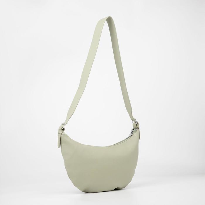 Кросс-боди, отдел на молнии, регулируемый ремень, цвет зелёный - Фото 1