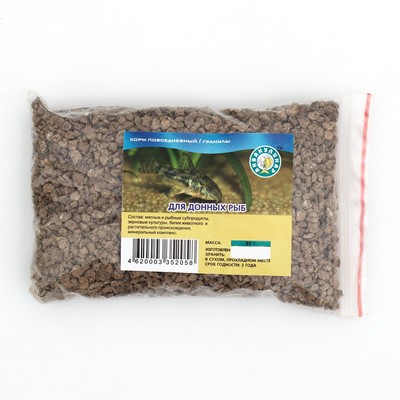 Корм повседневный для донных рыб «Аквакулинар», 80 г