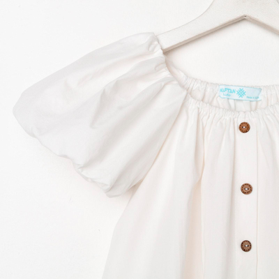 Платье для девочки KAFTAN: Cute, белое, размер 32 (110-116 см)