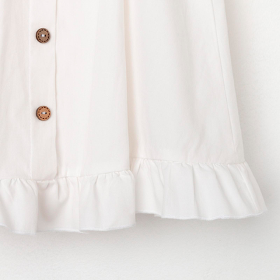 Платье для девочки KAFTAN: Cute, белое, размер 32 (110-116 см)