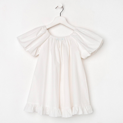 Платье для девочки KAFTAN: Cute, белое, размер 32 (110-116 см)