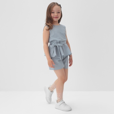 Комплект для девочки (майка и шорты) KAFTAN, размер 36 (134-140 см), голубой