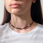Колье «Бисер» разноцветные бусинки, цвет чёрный, 40см - Фото 3