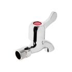 Кран водоразборный ZEIN Z2180, с плоской ручкой, цинк, кран-букса, хром - Фото 3