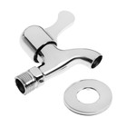 Кран водоразборный ZEIN Z2180, с плоской ручкой, цинк, кран-букса, хром - Фото 6