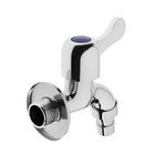 Кран водоразборный со штуцером ZEIN, 1/2", плоская ручка, цинк, кран-букса, хром - Фото 5
