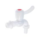 Кран водоразборный со штуцером ZEIN Z2188, 1/2", плоская ручка, PP, шаровой механизм, белый - Фото 3