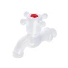 Кран водоразборный ZEIN Z2189, 1/2", с крестовой ручкой, PP, шаровой механизм, белый - Фото 2