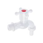 Кран водоразборный со штуцером ZEIN Z2190, с крестовой ручкой, PP, с шаровым механизмом, белый - Фото 3