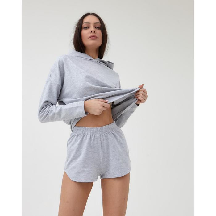 Костюм женский (толстовка и шорты) MIST, р. 48-50, серый 50169