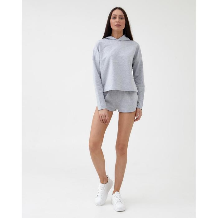Костюм женский (толстовка и шорты) MIST, р. 48-50, серый 50169