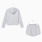 Костюм женский (толстовка и шорты) MIST, р. 44-46, серый - Фото 8
