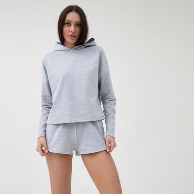 Костюм женский (толстовка и шорты) MIST, р. 44-46, серый