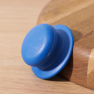 Ручка для крышки на посуда с саморезом, d=6 см, цвет синий