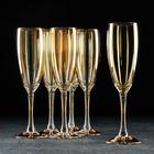 Набор бокалов «Медовый», 170 мл, 6 шт., цвет золотой - Фото 1