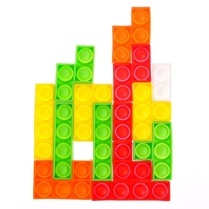 Конструктор мягкий тетрис POP IT, 40 деталей 50170