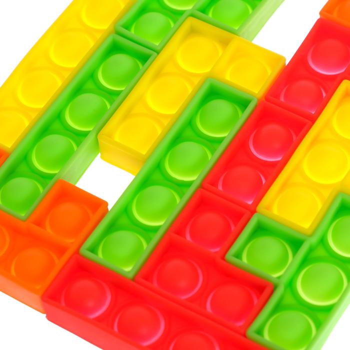 Конструктор мягкий тетрис POP IT, 40 деталей 50170